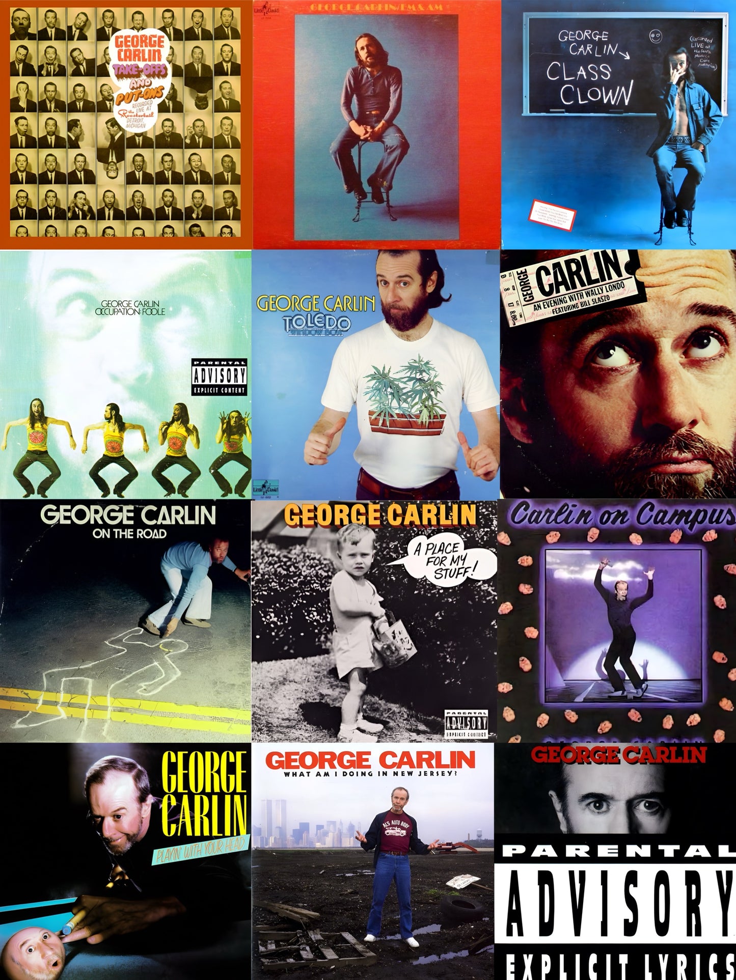 GEORGE CARLIN ALBUMS